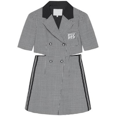 REVAN芮范设计师款高级感千鸟格连体裤RN31308006