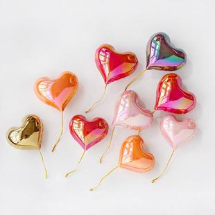 原来是泥been手作陶瓷爱心气球冰箱贴家居装 饰磁力贴留言贴