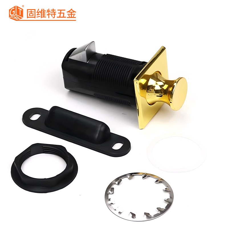 厂家供应埋入式柜门锁锁橱柜锁吊柜按压房车打开抽屉游艇家具按钮