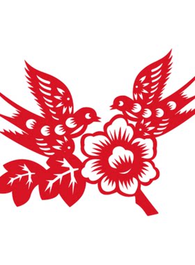 卧室窗帘剪纸窗帘绑带装饰