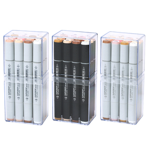 秀普富莱卡勒软头肤色马克笔套装三代软头五代一代12色24色36色美术专用动漫手绘设计画肉色系皮肤色浅色系