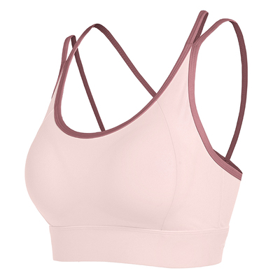 骆驼瑜伽内衣女春季速干透气运动内衣吊带美背修身带胸垫健身内衣