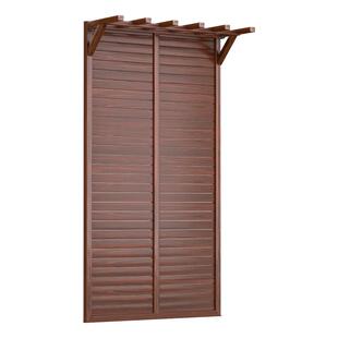 防腐木栅栏围栏户外庭院花架阳台隔断屏风木百叶护栏装饰爬藤篱笆