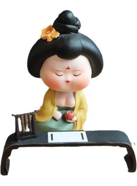 唐仕女树脂可爱汽车摇头车摆摆饰