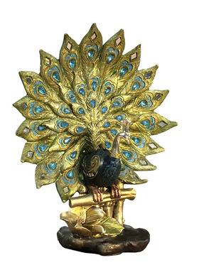 欧式树脂孔雀摆件电视柜玄关摆设