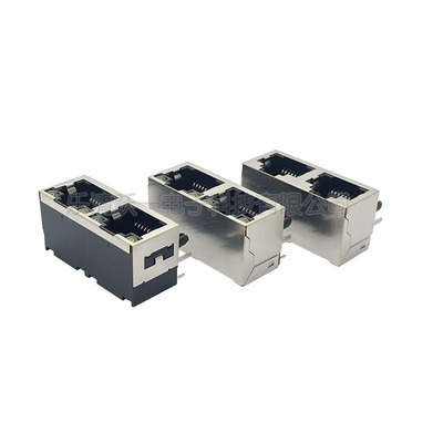 RJ45插座全塑半包全包带灯黄蓝