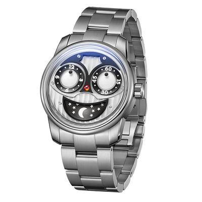 OBLVLO欧宝罗小丑手表机械男表强夜光独立制表高定设计钢带机械表