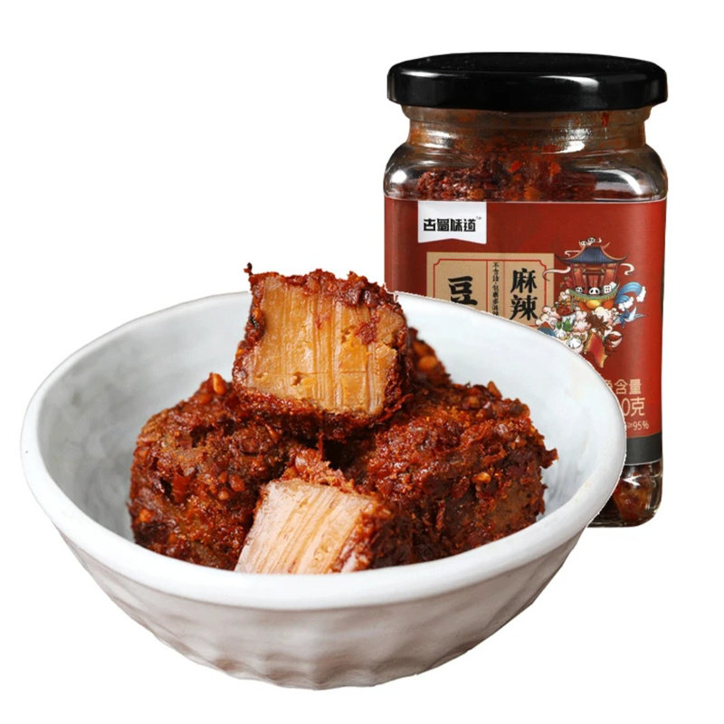 古蜀味道红油麻辣两口味腐乳200g*1罐出门便携早餐配粥香辣霉豆腐