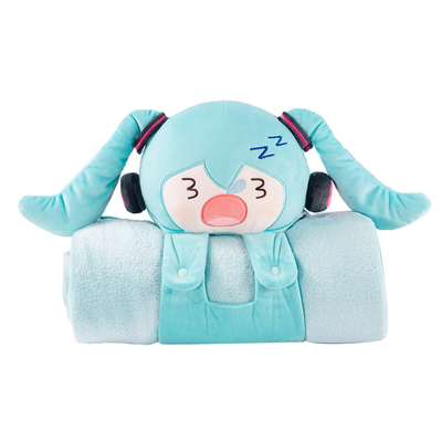 moeyu初音未来放空日常便携可收纳趴趴空调毯午休毛毯miku周边