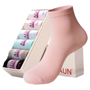 AUN爱优恩防臭袜子女秋冬季女士棉质袜中筒防臭吸汗透气袜子