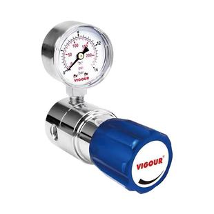 VIGOUR 达肯二级减压阀 VSR-1EL 单级减压器德国不锈钢特气减压阀