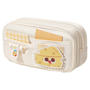全套奶酪！笔袋女生超火高颜值2026新款ins风小学生大容量文具盒女孩款可爱多功能文具袋初中男生铅笔盒套装