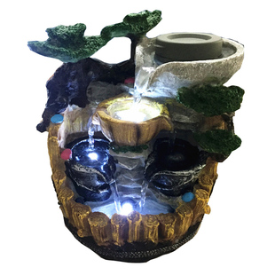 风水轮流水喷泉假山生招财客厅茶桌前台办公室桌开业搬家送礼摆件