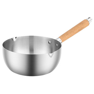 日式不锈钢雪平锅辅食小锅汤锅煮面煮粥温奶麻辣烫锅拉面锅泡面锅