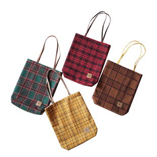 燕子2024秋冬新款格纹系列毛呢单肩包四色可选复古高级感日常通勤