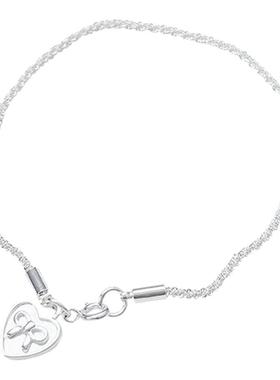 韩版精致简约波光粼粼爱心手链