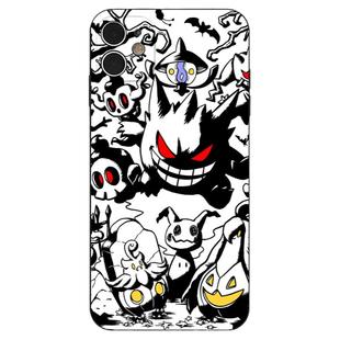 原创耿鬼黑白幽灵手绘适用苹果16宝可梦14/12/13硅胶iPhone15ProMax玻璃手机壳华为荣耀小米OPPOVIVO安卓软壳
