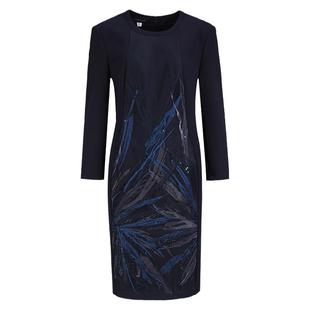 靓诺高端刺绣蕾丝连衣裙女中长款春秋款奢华大牌商场同款LL17432A