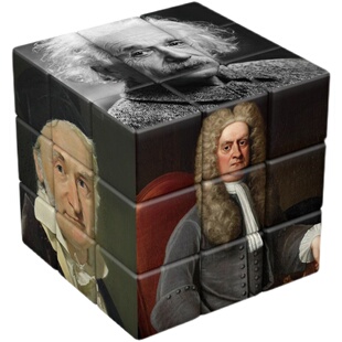 科学家爱因斯坦牛顿马克思周边 创意三阶魔方玩具 学生益智礼物