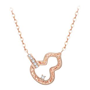 瑞恩钻饰天然真钻18k玫瑰金项链女官方葫芦吊坠新年礼情人节礼物