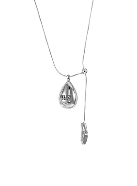 银色水滴毛衣链长款2025新款