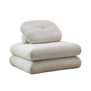 北欧麻薯布艺沙发小户型客厅阳台榻榻米豆腐块奶油风模块组合沙发