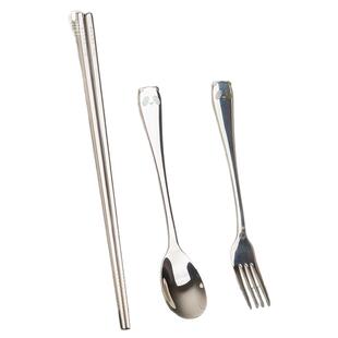 儿童筷子勺子套装可爱餐具套装一人用高颜值上班族便携餐具不锈钢