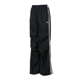 阿迪达斯三叶草女裤春季新款梭织长裤TRACKPANT 褶皱宽松运动裤