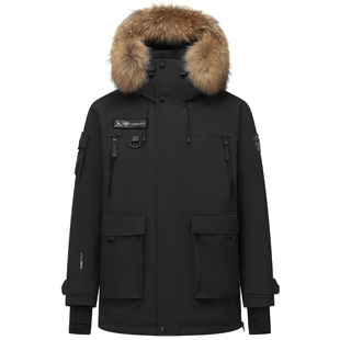 坦博尔新年红羽绒服女士冬季户外极寒蓄热男女同款工装本命年外套