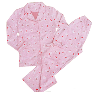 爱比娜爱比娜全棉印花宽松厚款春秋冬衣女士长袖家居套装宽松G132