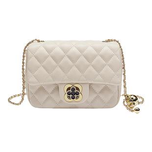 香港代购小金球包包2026新款潮流时尚菱格链条包百搭单肩斜挎女包