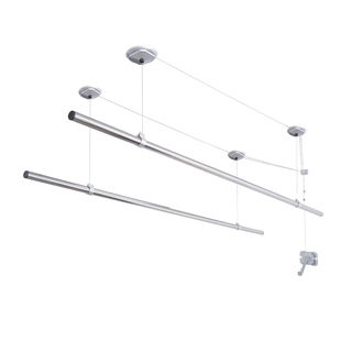 白色手动家用手摇晾衣架阳台升降晾衣杆单双杆顶装晒衣架凉衣神器