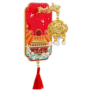 北京故宫角楼灯笼发光金属冰箱贴文创地标灯光磁贴旅游纪念品礼物