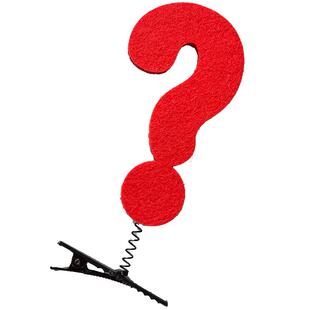 个性红色黄色问号感叹号箭头无纺布发夹弹簧夹搞笑搞怪卡子头顶夹