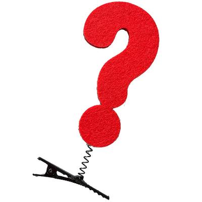 头顶夹无纺布个性搞笑箭头问号