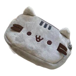 美国pusheen胖吉猫打盹猫可爱猫咪双层使用笔袋学生文具盒收纳包