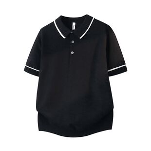 2026新款夏季轻熟风时尚针织男POLO衫小香风短袖上衣修身休闲翻领