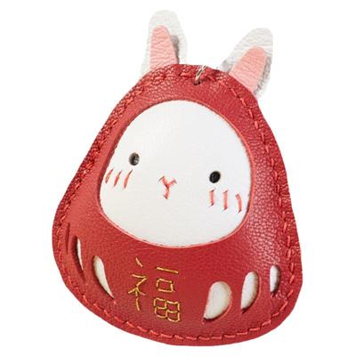 裁鱼手工中秋节礼物diy福兔挂件材料包创意自制羊皮钥匙扣挂件