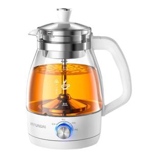 韩国HYUNDAI 养生壶煮茶器逆流式蒸汽喷淋蒸茶壶玻璃电水壶保温