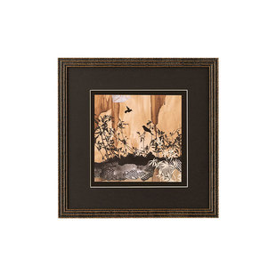 中古风画框空框装裱复古油画装饰外框创意书法国画装饰挂墙A4定制