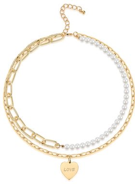 seicarinay双层珍珠项链叠戴