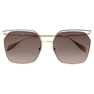 Alexander Mcqueen麦昆墨镜女高级感防紫外线开车男太阳镜AM0254S