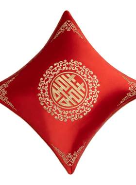 红色喜字结婚抱枕一对可单买枕套