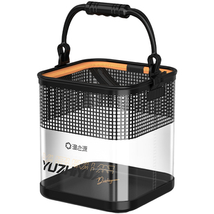 渔之源钓鱼折叠打水桶路亚马口透明活鱼桶溪流野钓手提户外钓鱼桶