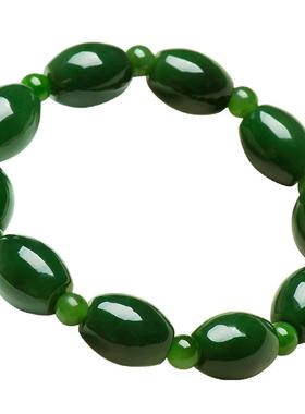 和田碧玉天然一男女款路路通手链