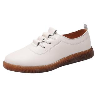 老北京布鞋女真皮小皮鞋防水防滑软底舒适平底妈妈休闲工作单鞋子