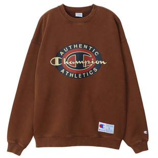 小鬼王琳凯同款Champion圆领卫衣男冠军复古水洗做旧大LOGO印花