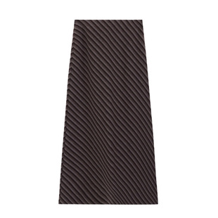 爱西里秋季新款法式复古简约条纹A字条纹半身裙高腰显瘦百搭裙子