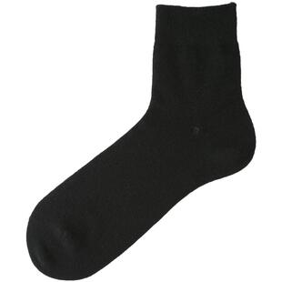 Tabio羊毛袜子男短袜纯色高弹透气保暖短筒袜男袜中筒袜