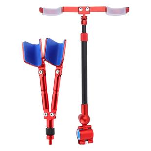 自动回弹双头支架头折叠羊角头双杆钓鱼杆架杆双炮台鱼竿支架后挂